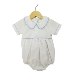 Sweet Dreams- White Bubble w/Blue Gingham Trim