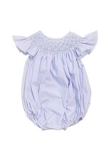Sweet Dreams- Cathy Purple Polka Dot Pearl Smocked Bubble