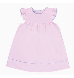 Sweet Dreams- Pink w/Blue Picot Trim Dress
