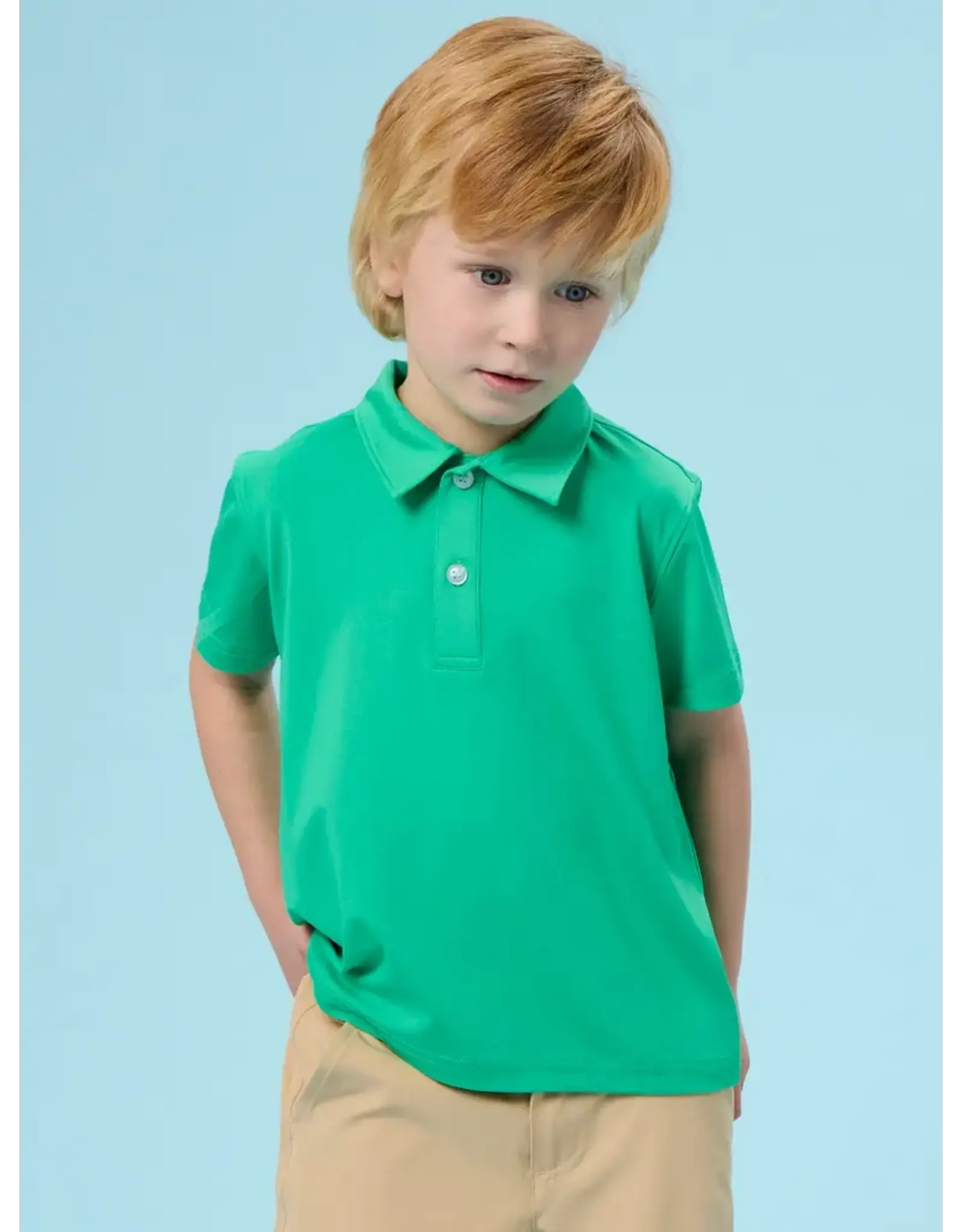 Ruffle Butts Ruffle Butts- Bright Green Performance Polo