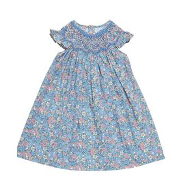 Sweet Dreams-Amelia Teal Floral Smocked Dress