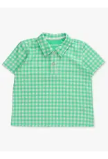 Ruffle Butts Ruffle Butts- Classic Spring Green Gingham Performance Polo