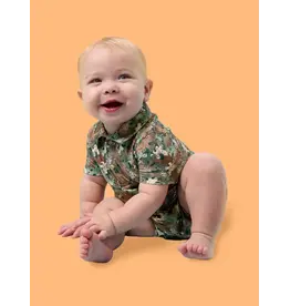 Ruffle Butts Ruffle Butts- Classic Camo Performance Polo Romper