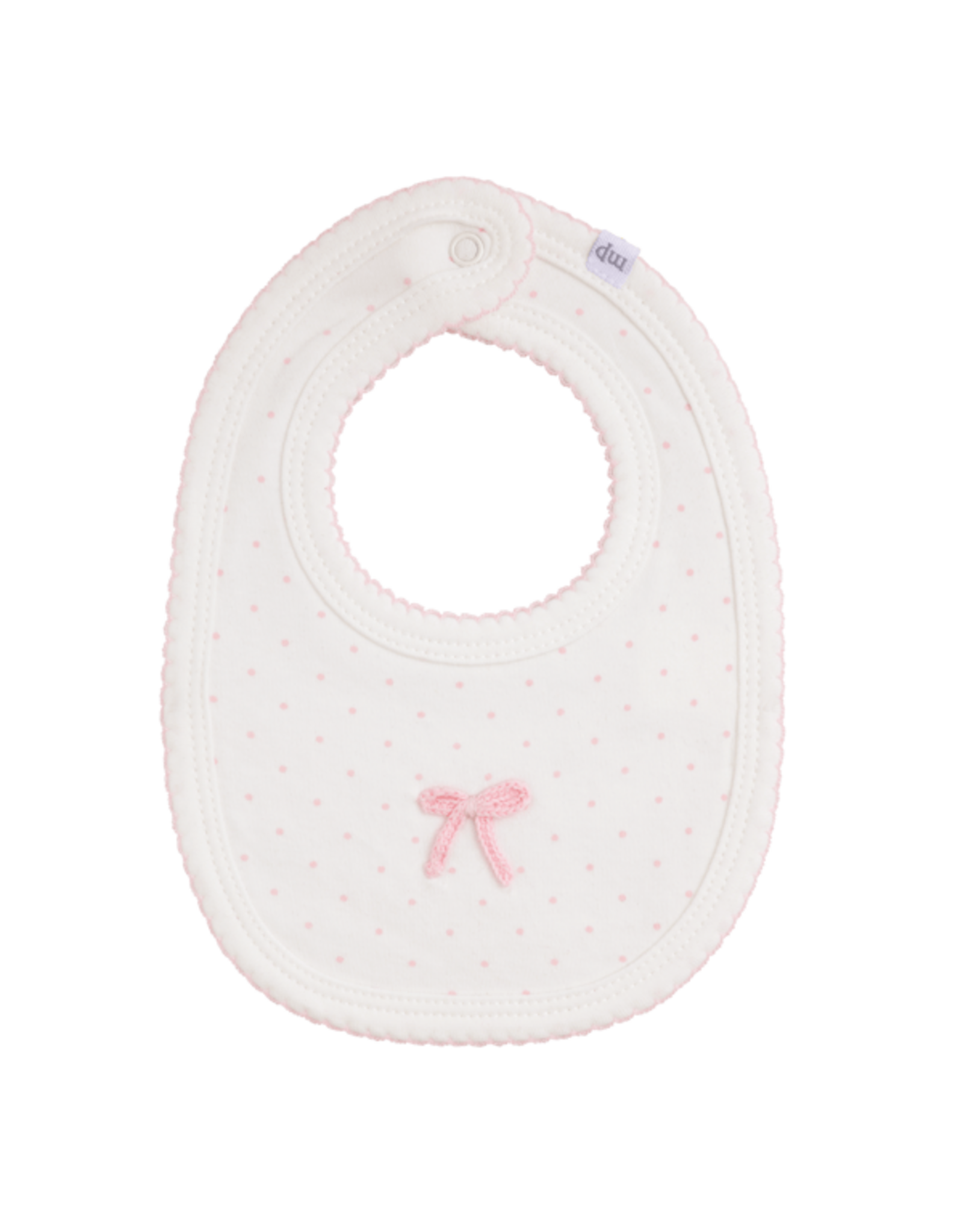 Mudpie Mud Pie- Crochet Bow Dots Bib