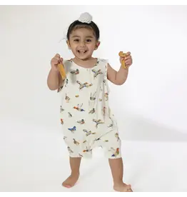 Angel Dear Angel Dear- Ducks Beige Shortie Romper