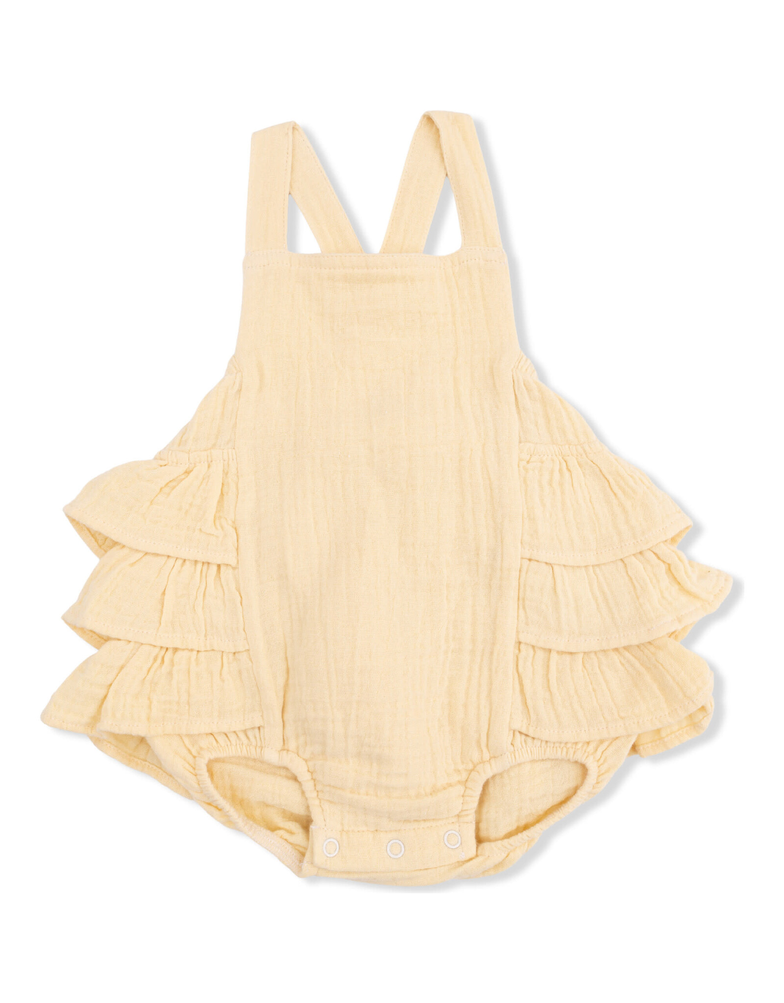 Angel Dear Angel Dear- Muslin Yellow Ruffle Sunsuit