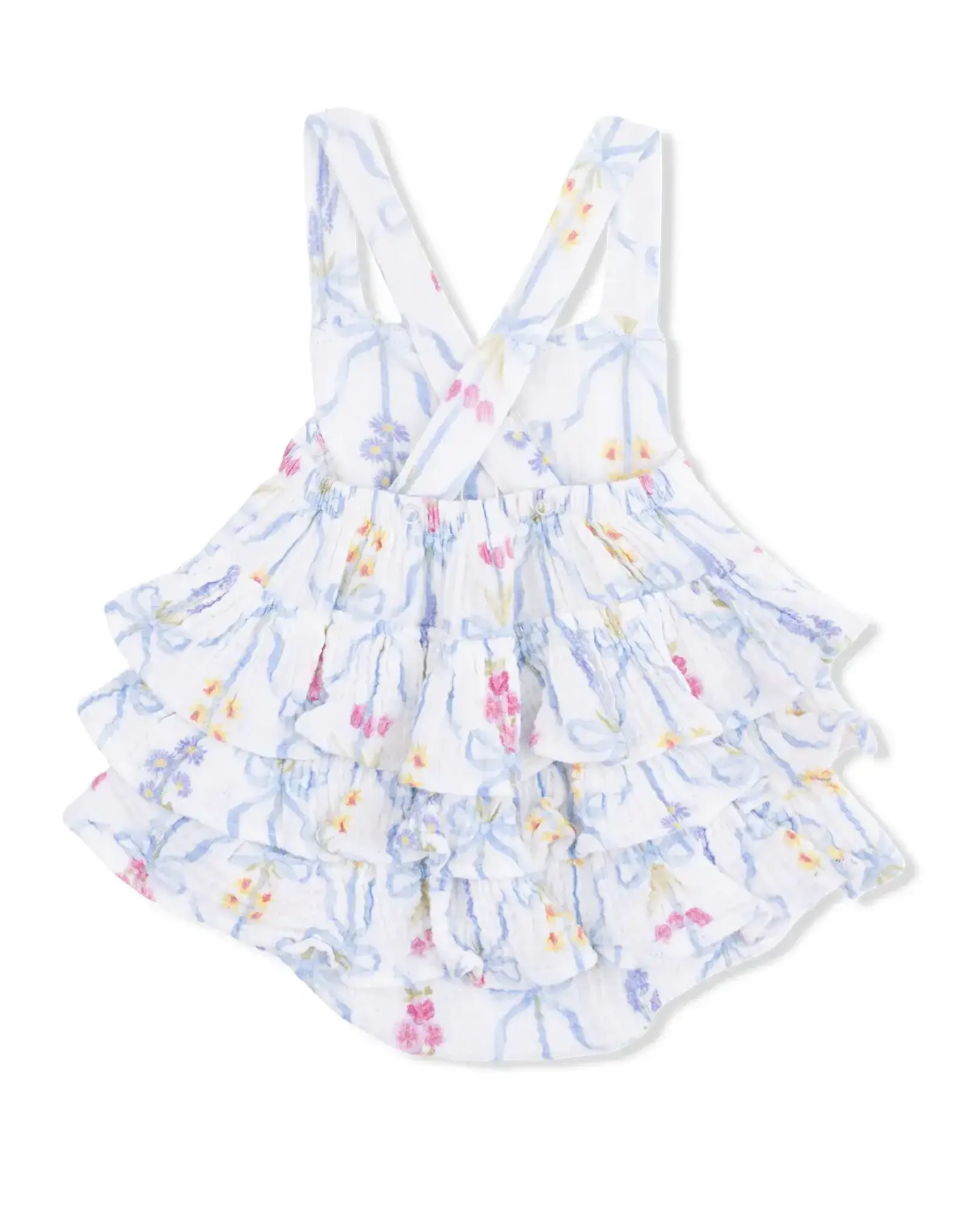 Angel Dear Angel Dear- Ribbons Bouquetes Ruffle Sunsuit