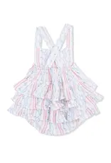 Angel Dear Angel Dear- Tulip Stripe Ruffle Sunsuit