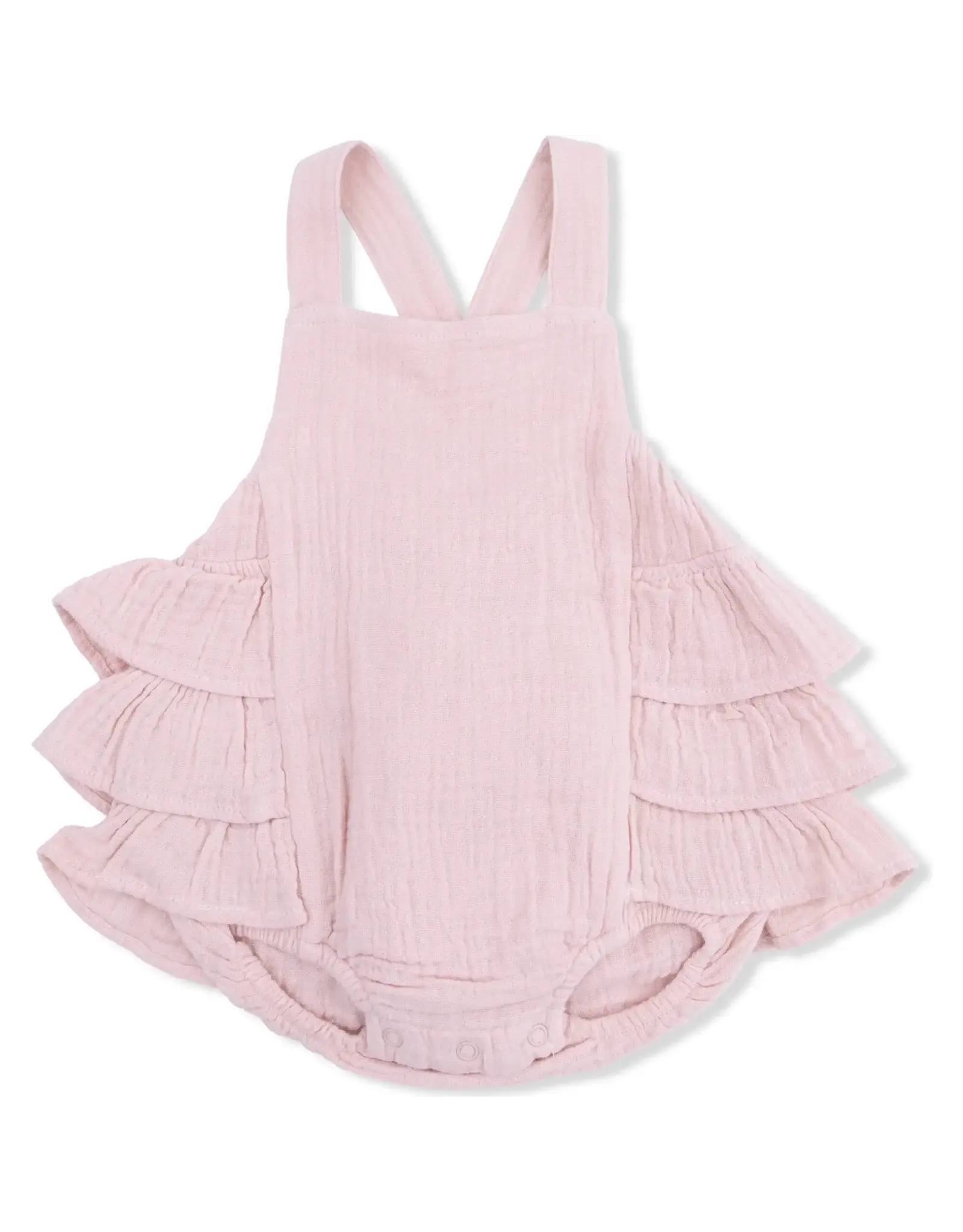 Angel Dear Angel Dear- Pink Lotus Muslin Ruffle Bubble