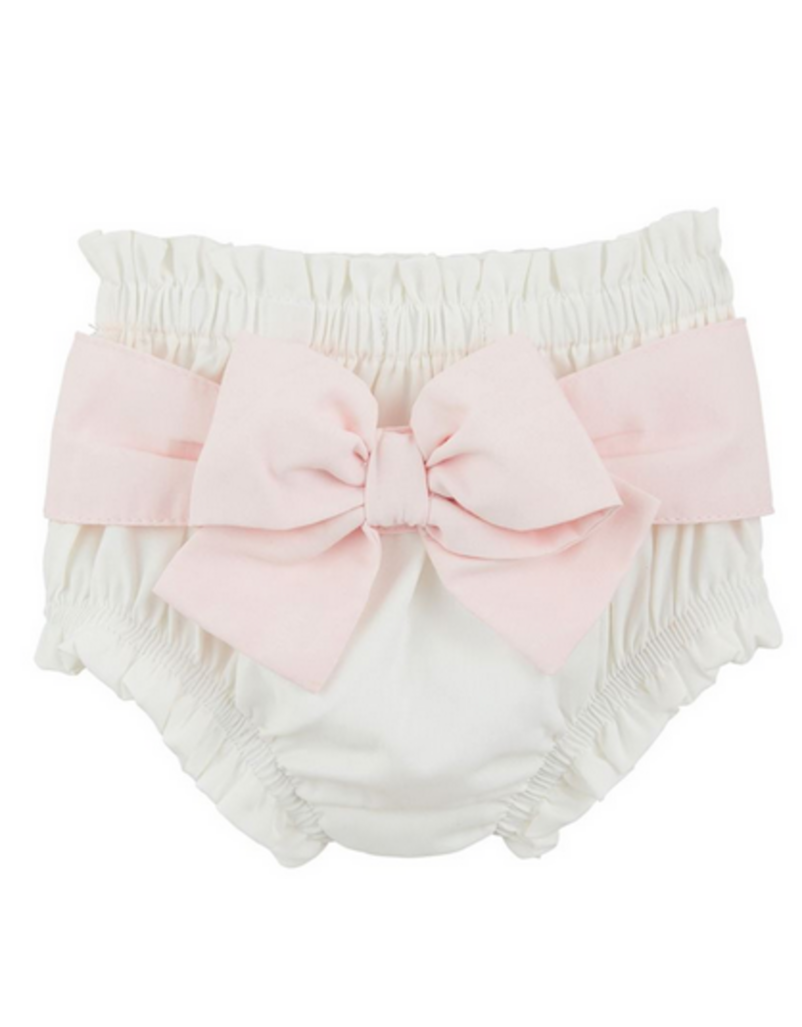 Mudpie Mud Pie- Pink Bow White Diaper Cover