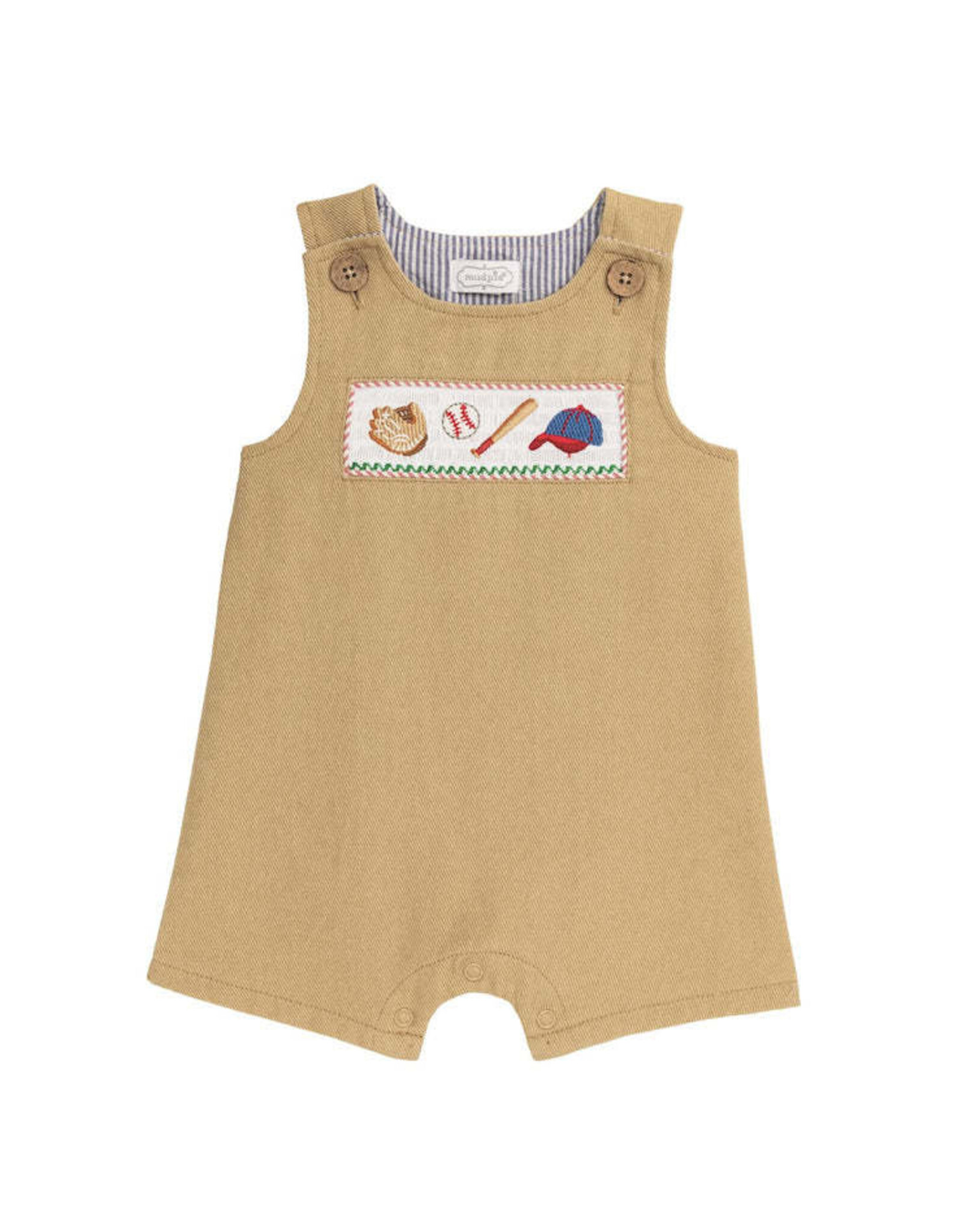 Mudpie Mud Pie- Baseball Smocked Jon Jon
