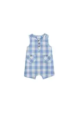 Mudpie Mud Pie- Blue Check Romper