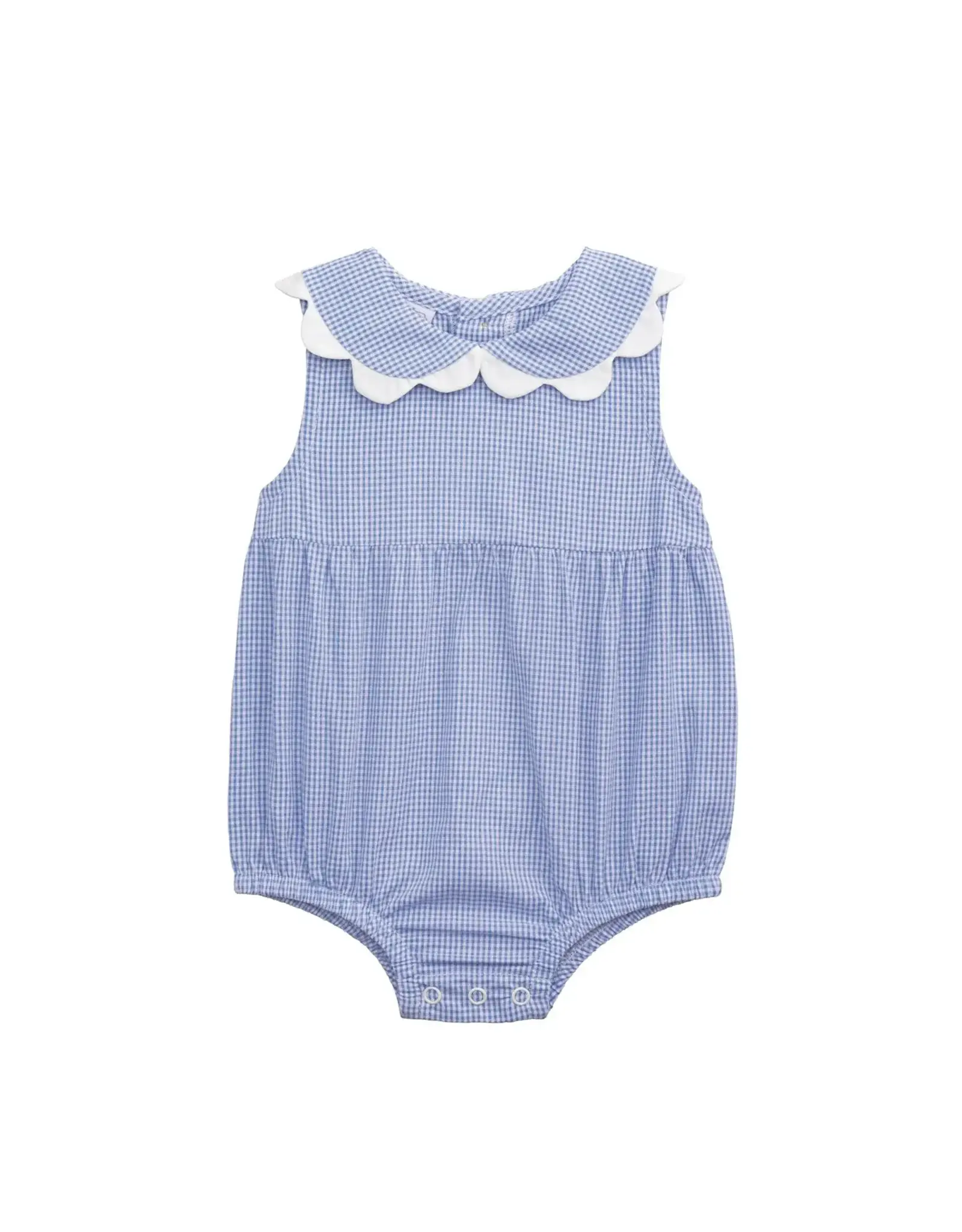 Mudpie Mud Pie- Blue Gingham Scalloped Bubble