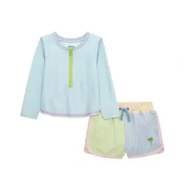 Mudpie Mud Pie- Seersucker Rashguard Set
