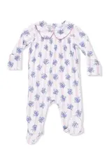 Angel Dear Angel Dear- Stripe Dot Roses Peter Pan Snap Footie