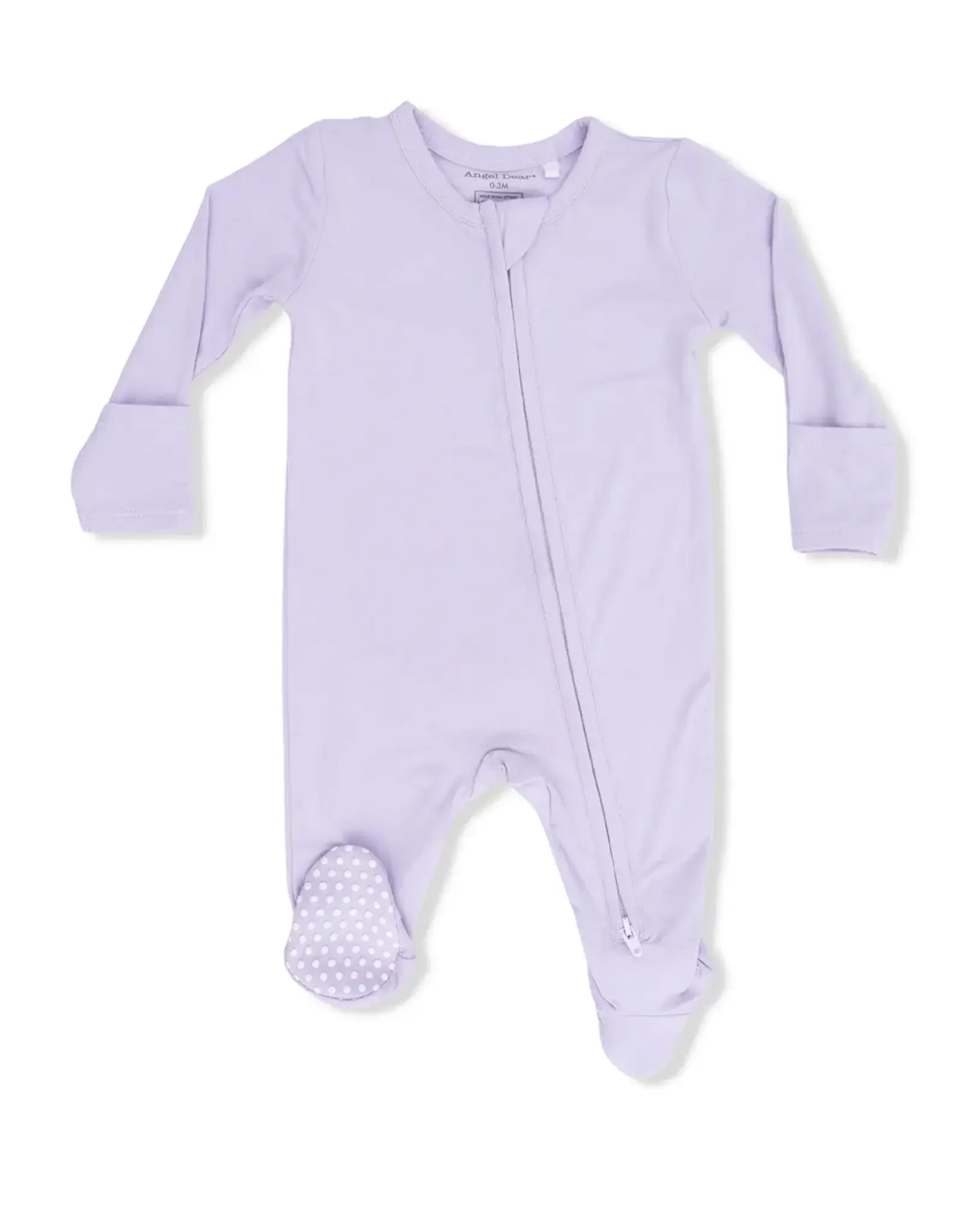 Angel Dear Angel Dear- Solid Orchid Petal Two-Way Zip Footie