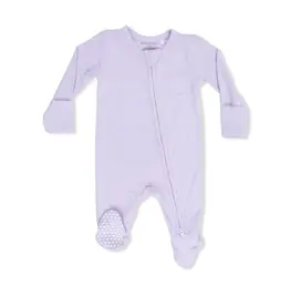 Angel Dear Angel Dear- Solid Orchid Petal Two-Way Zip Footie