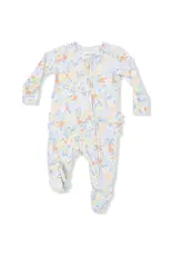 Angel Dear Angel Dear- Georgia Floral Ruffle Two-Way Zip Footie