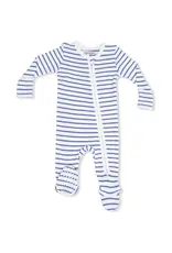 Angel Dear Angel Dear- Navy Stripe Two-Way Zipper Footie