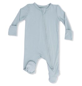 Angel Dear Angel Dear- Solid Jadeite Green Two-Way Zipper Footie