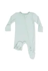 Angel Dear Angel Dear- Solid Cameo Green Two-Way Zipper Footie