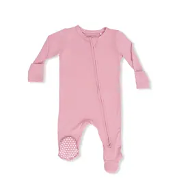 Angel Dear Angel Dear- Solid Rose Elegance Two-Way Zip Footie