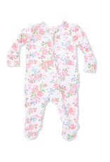 Angel Dear Angel Dear- Cute Little Roses Ruffle Two-Way Zip Footie