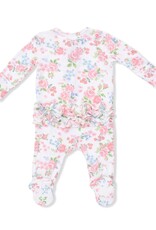 Angel Dear Angel Dear- Cute Little Roses Ruffle Two-Way Zip Footie
