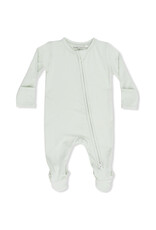 Angel Dear Angel Dear- Solid Bok Choy Green Two-Way Zip Footie