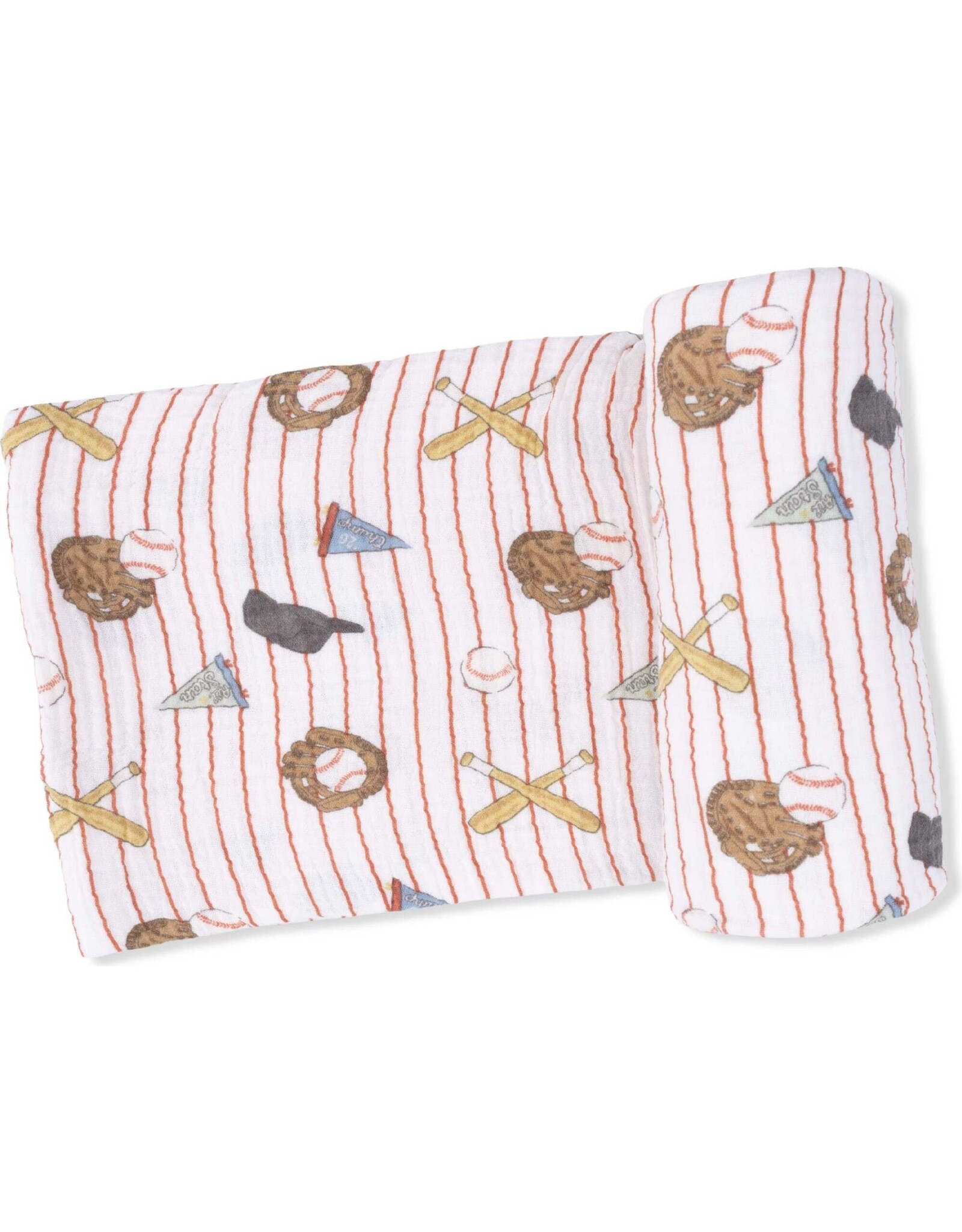 Angel Dear Angel Dear- Vintage Baseball Stripe Swaddle Blanket