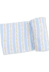 Angel Dear Angel Dear- Odalys Floral Stripe Swaddle Blanket