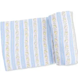 Angel Dear Angel Dear- Odalys Floral Stripe Swaddle Blanket