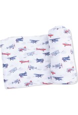 Angel Dear Angel Dear- Vintage Planes Swaddle Blanket
