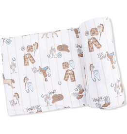 Angel Dear Angel Dear- Cowboy Nursery Swaddle Blanket