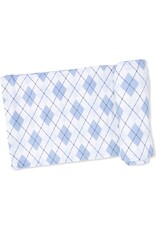 Angel Dear Angel Dear- Blue Argyle Swaddle Blanket