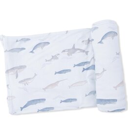 Angel Dear Angel Dear- Little Whales Swaddle Blanket