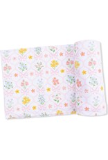 Angel Dear Angel Dear- Spring Blooms Bow Trellis Swaddle Blanket