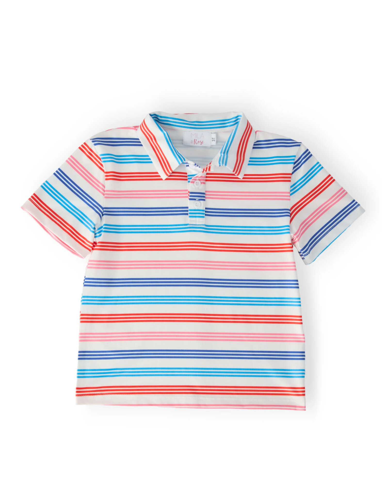 Mila & Rose Mila & Rose - Red, White & Stripe Polo