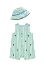 Little Me Little Me- Golf Sunsuit & Hat Set