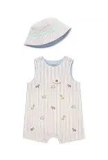 Little Me Little Me- Safari Sunsuit & Hat Set
