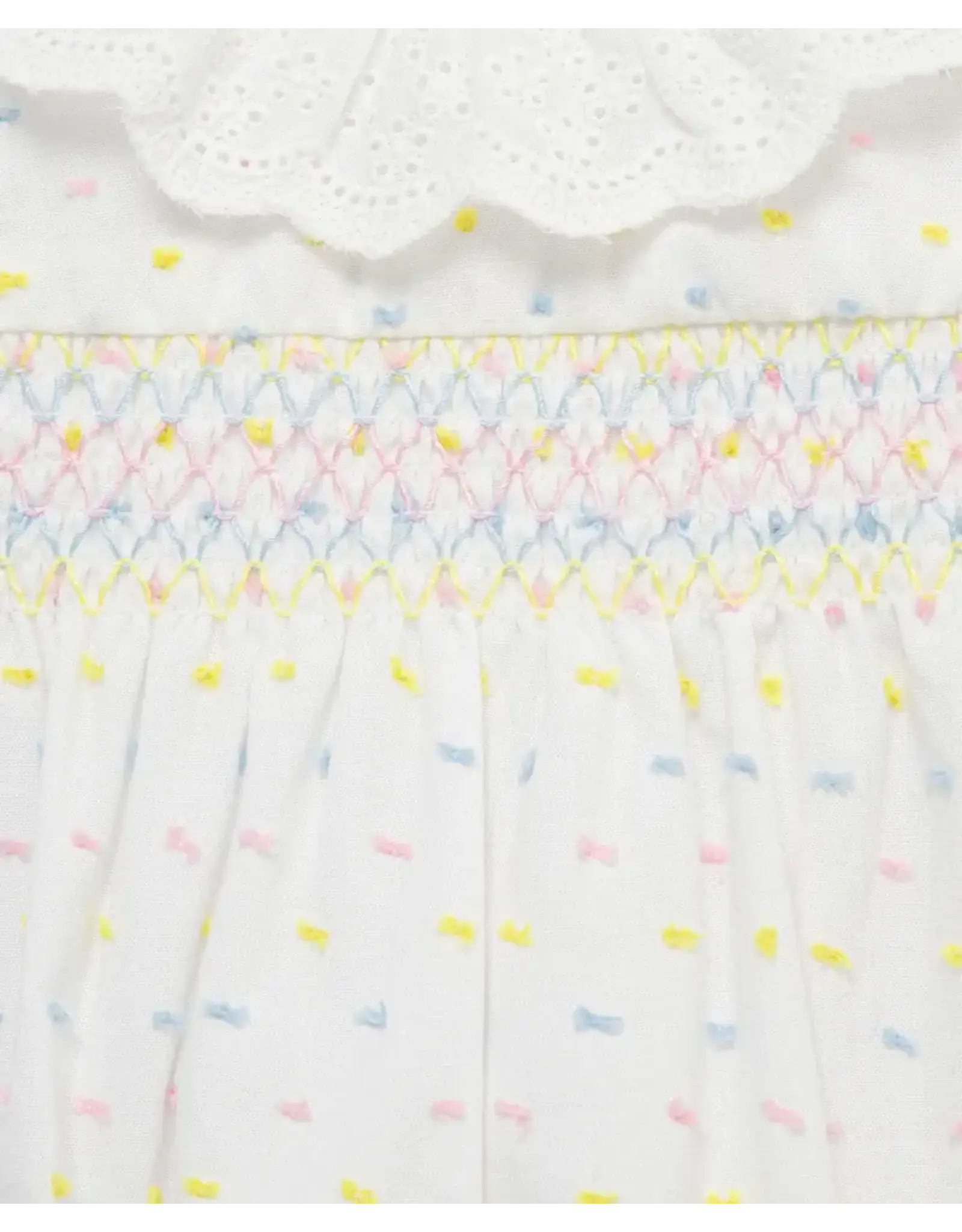 Little Me Little Me- Smocked Dot Bubble & HB