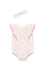 Little Me Little Me- Pink Tiny Flowers Bubble & HB