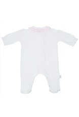 Paty Inc. Paty Inc- Pink Gingham Ruffle Newborn Knit Footie