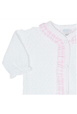 Paty Inc. Paty Inc- Pink Gingham Ruffle Newborn Knit Footie