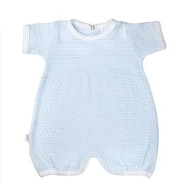 Paty Inc. Paty Inc.- Blue/Blue Trim Knit Newborn Bubble