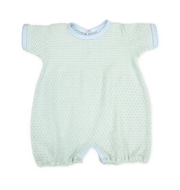 Paty Inc. Paty Inc.- Mint w/Blue Trim Knit Newborn Bubble