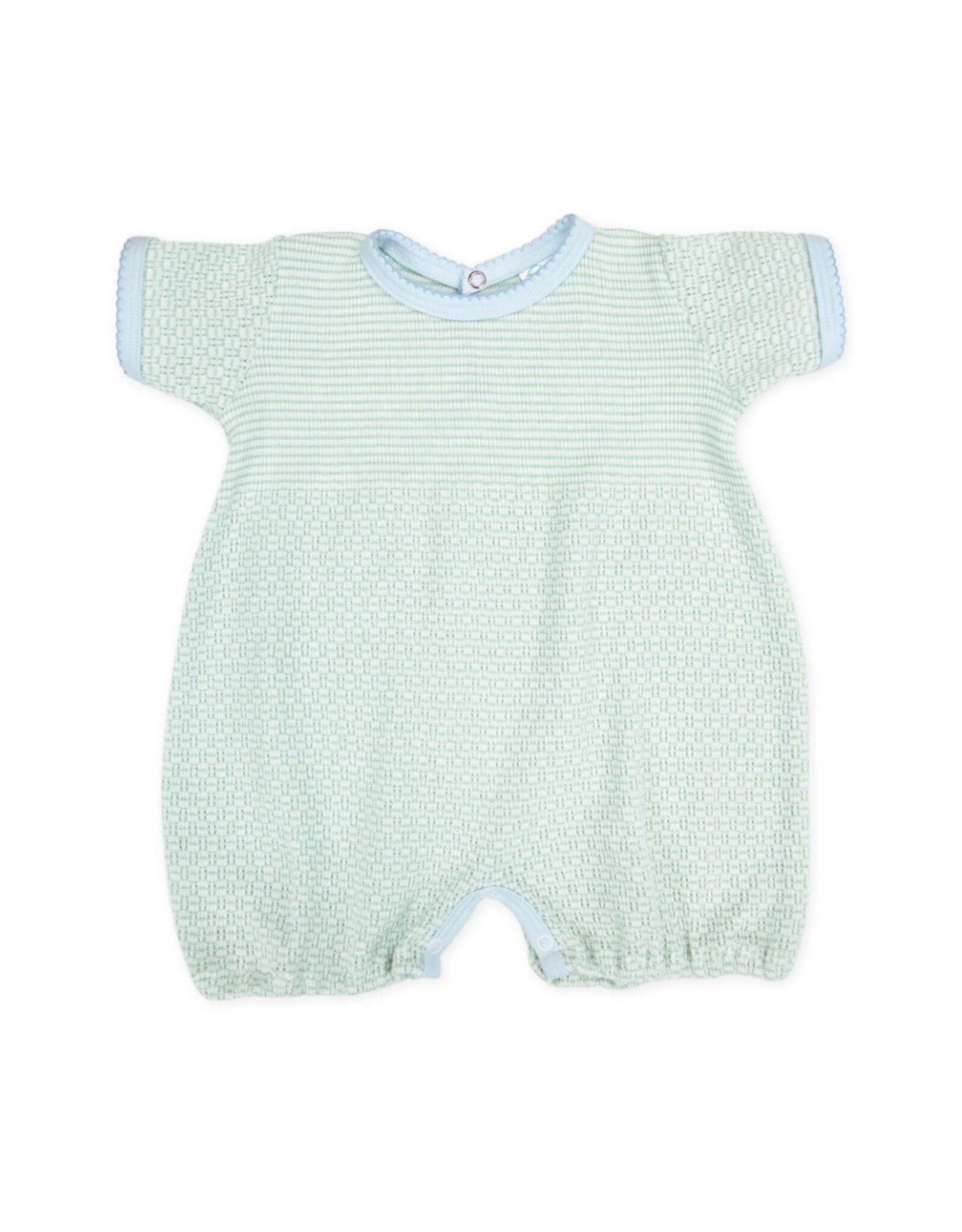 Paty Inc. Paty Inc.- Mint w/Blue Trim Knit Newborn Bubble