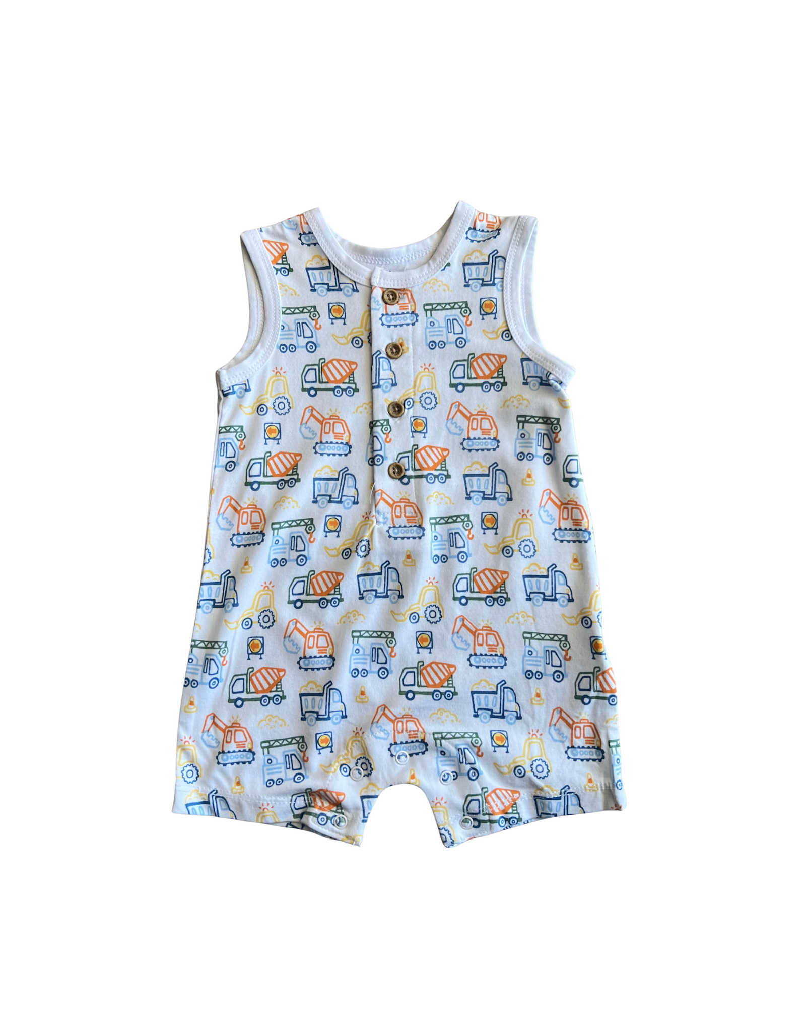 Little Me Little Me- Trucks Romper