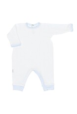 Paty Inc. Paty Inc.- Blue Knit Newborn Romper w Pima Trim