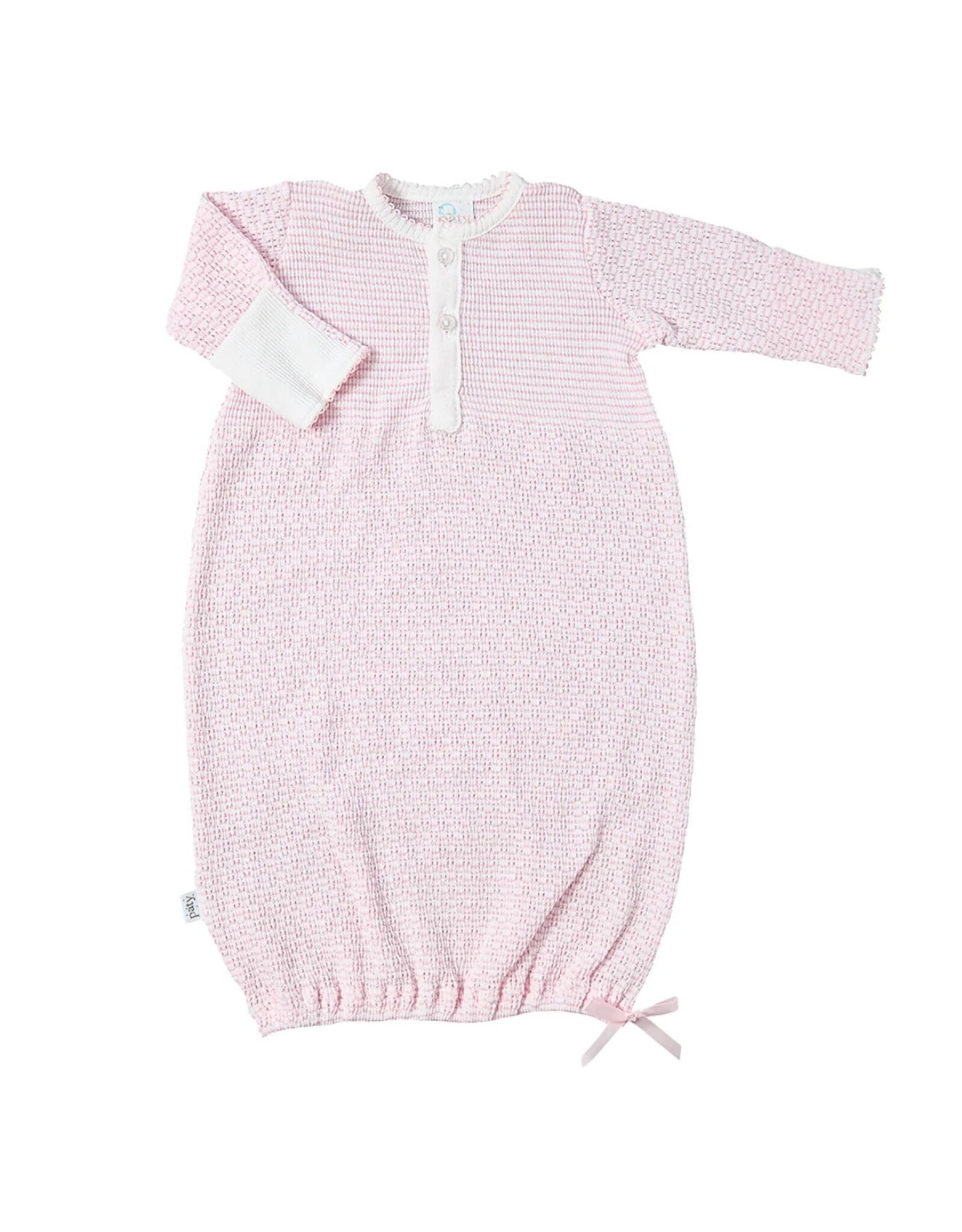 Paty Inc. Paty Inc.- Pink w/Pink Trim Placket Newborn Gown